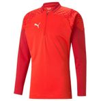 Puma 65798201 Kırmızı Teamcup Training 1/4 Zip Top Erkek Futbol Uzun Kollu Antrenman Üstü