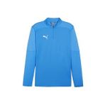 Puma 65855102 Mavi Teamfinal Training 1/4 Zip Futbol Antrenman Erkek Uzun Kollu Üst