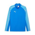Puma 65972402 Teamliga26 Training 1/4 Zip Mavi Futbol Antrenman Uzun Kollu Erkek T-shirt