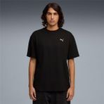 Puma 692018 01 Ess Elevated Erkek Geniş Kalıp Kuş Gözü Jakarlı T-Shirt - XL - Siyah