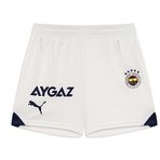 Puma 77202202 Beyaz Replica Jr Genç Çocuk Fenerbahçe 2023/2024 Futbol Şortu