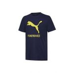 Puma 77313601 FSK Cat Tee Yuvarlak Yaka Düz Lacivert Sarı Erkek Fenerbahçe T-Shirt