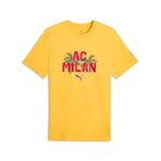 PUMA Ac Mılan Ftblculture Erkek Tişört,Sunny Yellow-For All Time Red S