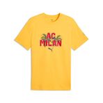 PUMA Ac Mılan Ftblculture Erkek Tişört,Sunny Yellow-For All Time Red Xl