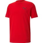 Puma ACTIVE SMALL LOGO TEE Kırmızı Erkek Kısa Kol T-Shirt - Kırmızı - Beyaz
