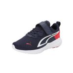 PUMA All-Day Active Ac+ PS üniseks çocuk spor ayakkabısı, Peacoat PUMA White High Risk Red, 28 EU