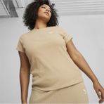 Puma Better Essentials Kadın Bej Yuvarlak Yaka Tişört - XS
