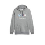 Puma Bmw Mms Ess Hoodie Fleece Erkek Sweatshirt Gri S-Xxl