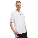 Puma BMW MMS ESS+ Logo Tee II P Beyaz Erkek T-Shirt, Yuvarlak Yaka, Regular Fit, S Beden S