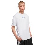 Puma BMW MMS ESS+ Logo Tee II P Beyaz Yuvarlak Yaka Regular Fit T-Shirt, M, 633055, White, Erkek