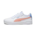 Puma Carina 2.0 Jr Beyaz Gelincik Pembesi Blissful Blue Kadın Günlük Spor Ayakkabı