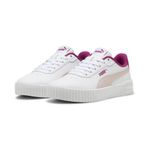 Puma Carina 2.0 Jr Beyaz Leylak Sis Macenta Gleam Pembe Kız Çocuk Günlük Spor Ayakkabı