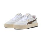 PUMA Carina Mia Animal Flair Sneaker, 37, 403515, PUMA White-Dusky Gray, Kadın