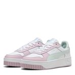 Puma Carina Street Jr Sneaker, PUMA White-Peaceful Blue-Rose Mauve, 36.5