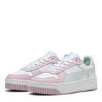 Puma Carina Street Jr Sneaker, PUMA White-Peaceful Blue-Rose Mauve, 38