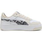Puma Carina Street Snake Chic Kadın Spor Ayakkabı Düz Taban Tekstil Malzeme ile Günlük Kullanım İçin - Siyah