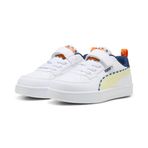 Puma Caven 2.0 Playdate Çocuk Sneaker, Beyaz-Altın Ay-Mavi, 34 Beden
