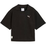 Puma Class Kadın Yetişkin Polo T-Shirt Siyah Nefes Alabilir Kumaş ile Şık