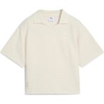 Puma Class Relaxed Polo Tee Kadın Yetişkin Polo T-Shirt - XS - Krem