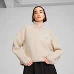 Puma Classıcs Winterized Half-zip Kadın Krem Sweatshirt Düz 626796 Krem
