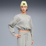 Puma Cloudspun Crew Kadın Gri Bisiklet Yaka Sweatshirt