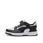 Puma Çocuk Rebound V6 Lo Ac Sneaker, Beyaz/Siyah, 31 Numara