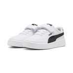 PUMA Court Classic Clean AC+ PS Unisex Çocuk Spor Ayakkabı, PUMA White-PUMA Black, 30
