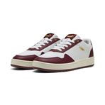PUMA Court Classic Unisex Yetişkin Spor Ayakkabı, PUMA White-Ruby Shimmer-Gold, 42.5