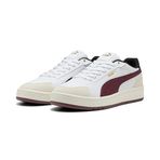PUMA Court Classico Sport Unisex Yetişkin Spor Ayakkabı, PUMA White-Ruby Shimmer-Gold, 40.5