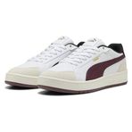 PUMA Court Classico Sport Unisex Yetişkin Spor Ayakkabı, PUMA White-Ruby Shimmer-Gold, 42
