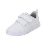Puma Courtflex V2 Kids' Trainers Unisex Çocuk Spor Ayakkabı, Puma White-Gray Violet, 34
