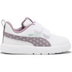 Puma Courtflex V3 Dotty V Inf Beyaz Kız Çocuk Sneaker Yürüyüş Ayakkabısı Kauçuk Taban Suni Deri - Beyaz - Gri