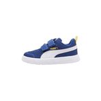 Puma Courtflex V3 Mesh İNF Clyde Royal White-Sunny Yellow Erkek Çocuk Spor Ayakkabı