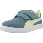 PUMA Courtflex V3 Mesh PS Unisex Çocuk Spor Ayakkabı, Baltic Sea Blue-Apple Spritz, 32