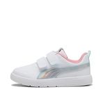 PUMA Courtflexv3 Space Belle V Ps Çocuk Günlük Ayakkabı, 34 EU, 40434501, Beyaz, Kız çocuk