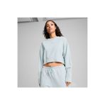 Puma Dare To Relaxed Washed Crew Kadın Mavi Sweatshirt