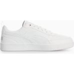 Puma Dribble Spor Ayakkabı Erkek Hakiki Deri Düz Taban Bağcıklı Tasarım 3 cm - Beyaz