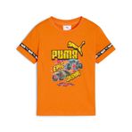 Puma Düz Turuncu Erkek Çocuk T-Shirt 63239526-Puma X Hot Wheels Graphic, Orange Glo, 2-3 Yaş