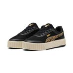 PUMA E6Carina Mia Animal Flair Siyah Sneaker, 38, 403515, PUMA Black-Alpine Snow, Kadın