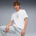 Puma Erkek Beyaz Puma Ferrari Tonal Shield Tee Beyaz Erkek T-Shirt