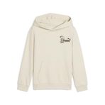 PUMA Erkek Çocuk SUPER PUMA Hoodie Sweatshirt Alpine Snow 4-5 Yaş
