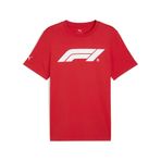 PUMA Erkek F1 ESS Logolu Tişört 180g, Pop Kırmızı, M