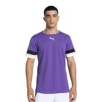 PUMA Erkek Futbol Takım Rise Triko Lila Siyah Beyaz Beden L Tişört, Beyaz, L EU