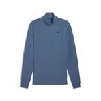 PUMA Erkek M Cloudspun 1/4 Zip T-shirt Dark Indigo Heather S