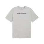 PUMA Erkek M Run Graphic Tee Oversized T-shirt Light Gray Heather M