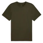 PUMA Erkek M TAD ESS SOLID CAT TEE LC T-shirt Dark Olive S