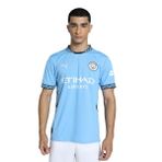 PUMA Erkek MCFC Home Jersey Replica Forma Team Light Blue-Marine Blue XS