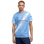 PUMA Erkek MCFC Home Jersey Replica Forma Team Light Blue-PUMA White M