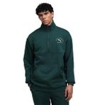 PUMA Erkek PUMA CLASS Half Zip Sweater Sweatshirt Green Terrain M