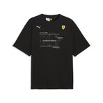 PUMA Erkek Scuderia Ferrari Premium T-Shirt, Siyah, XXL